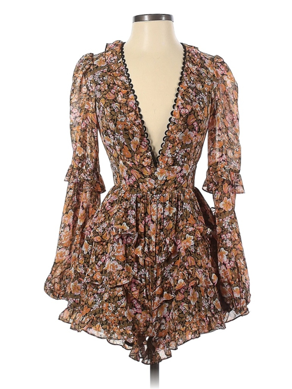 NWOT Showpo Black Floral Romper